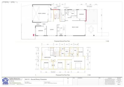 Floor Plans Second Storey House Extension Wakerley