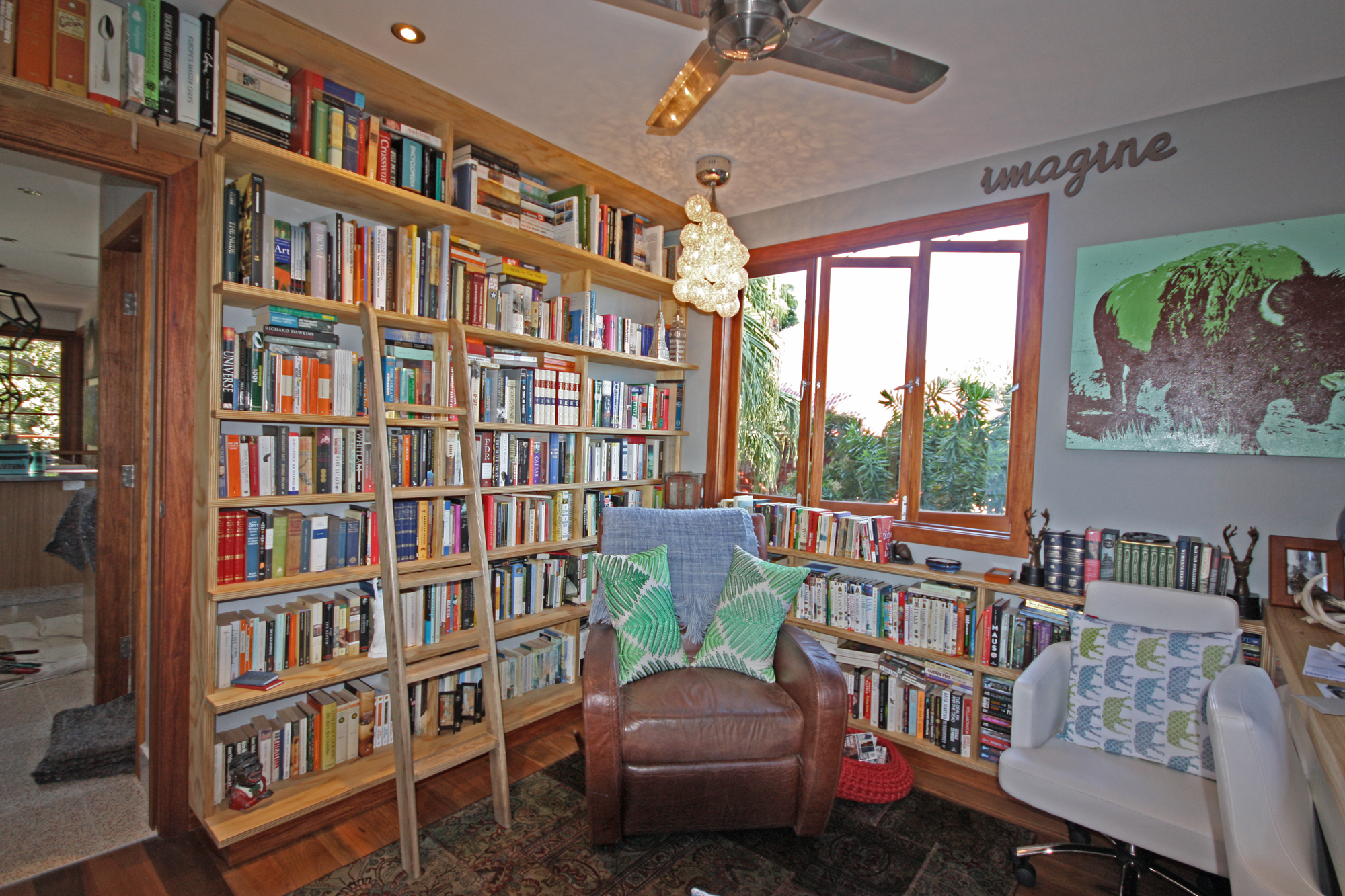 Ply library office with chair